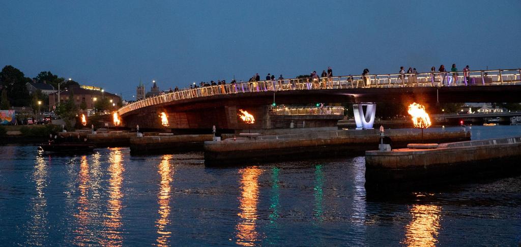 Starts at Sunset – WaterFire Activation of the Pedestrian Bridge