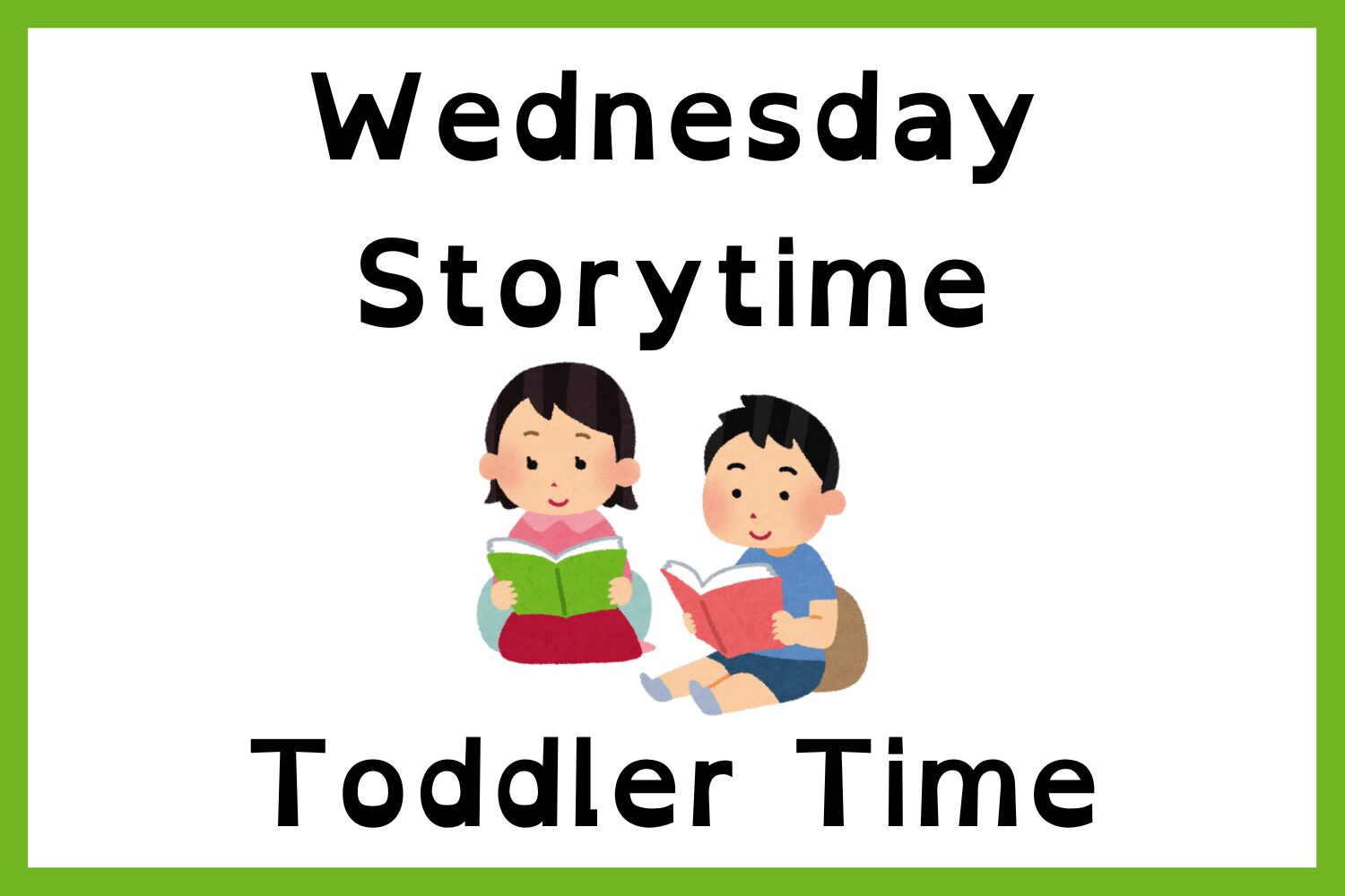 Wednesday Storytime – Toddler Time