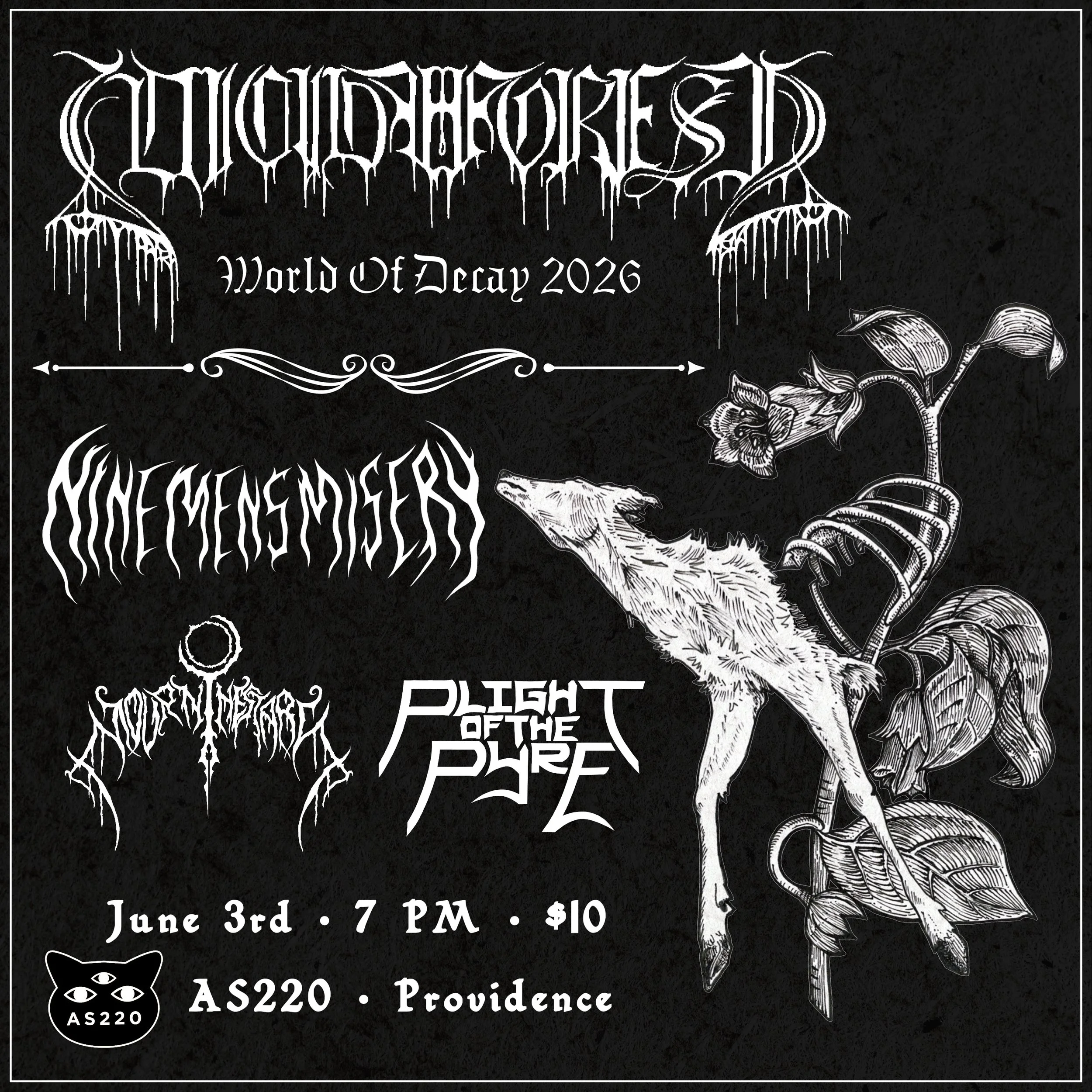 Suicide Forest + Nine Men’s Misery + Mourn the Stars + Plight of the Pyre