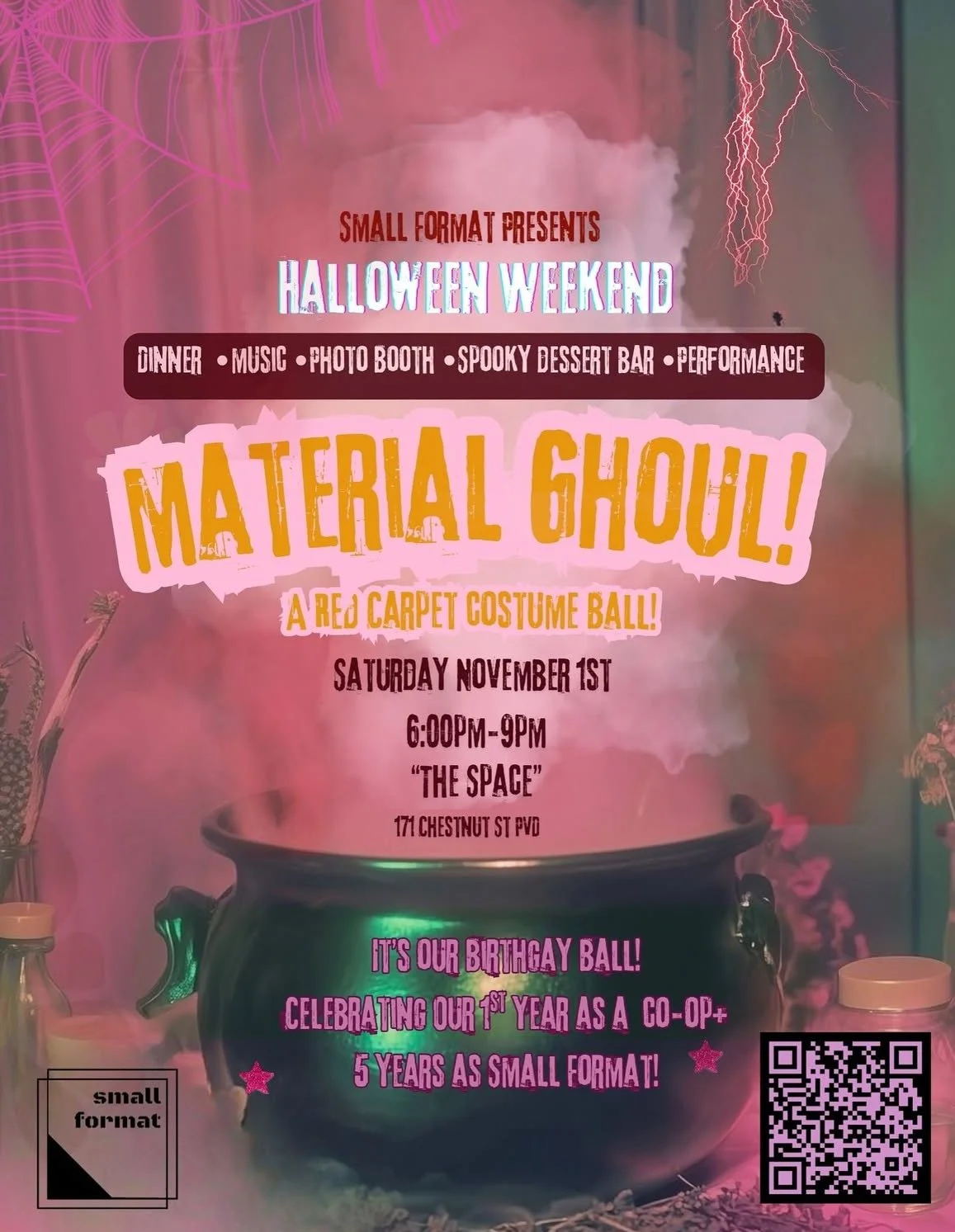 Material Ghoul! Small Format’s Red Carpet Halloweekend Birthgay Ball — Small Format