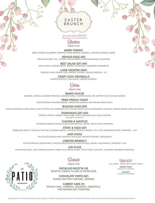 Easter at The Patio on Broadway