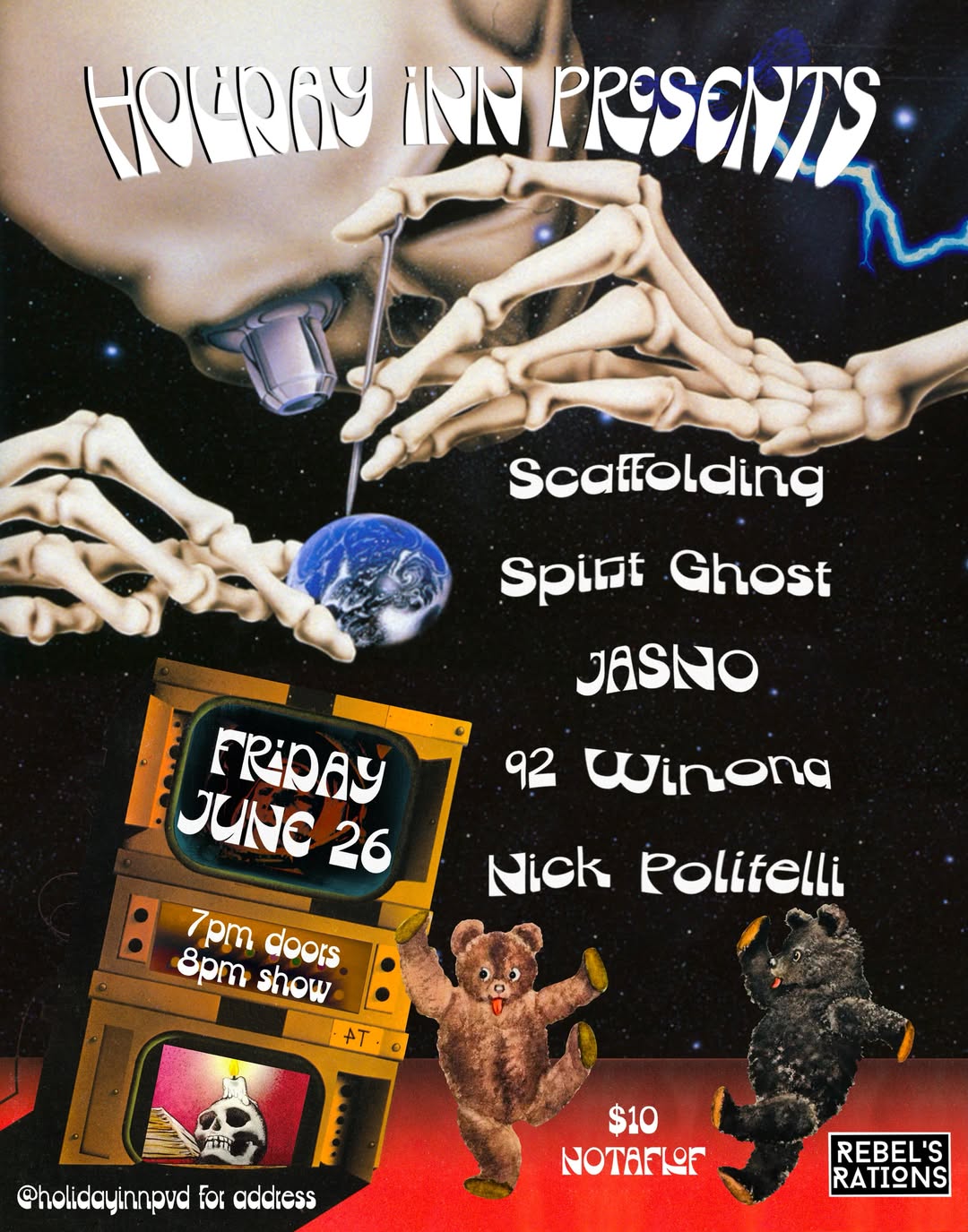 Holiday Inn Presents: Scaffolding // Spirit Ghost // JASNO (NYC) // ’92 Winona // Nick Politelli