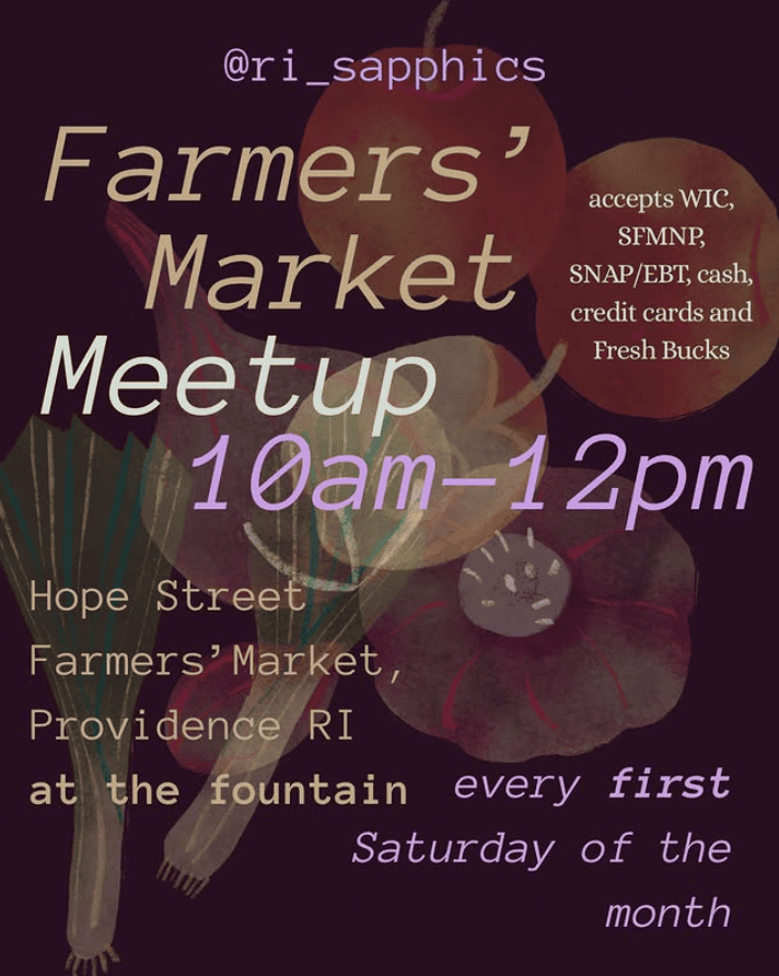 RI Sapphics Farmers Market Meetup