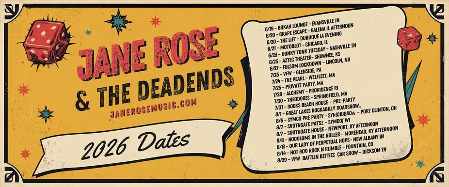 Jane Rose & The Deadends, The McGunks, Ten Foot Polecats