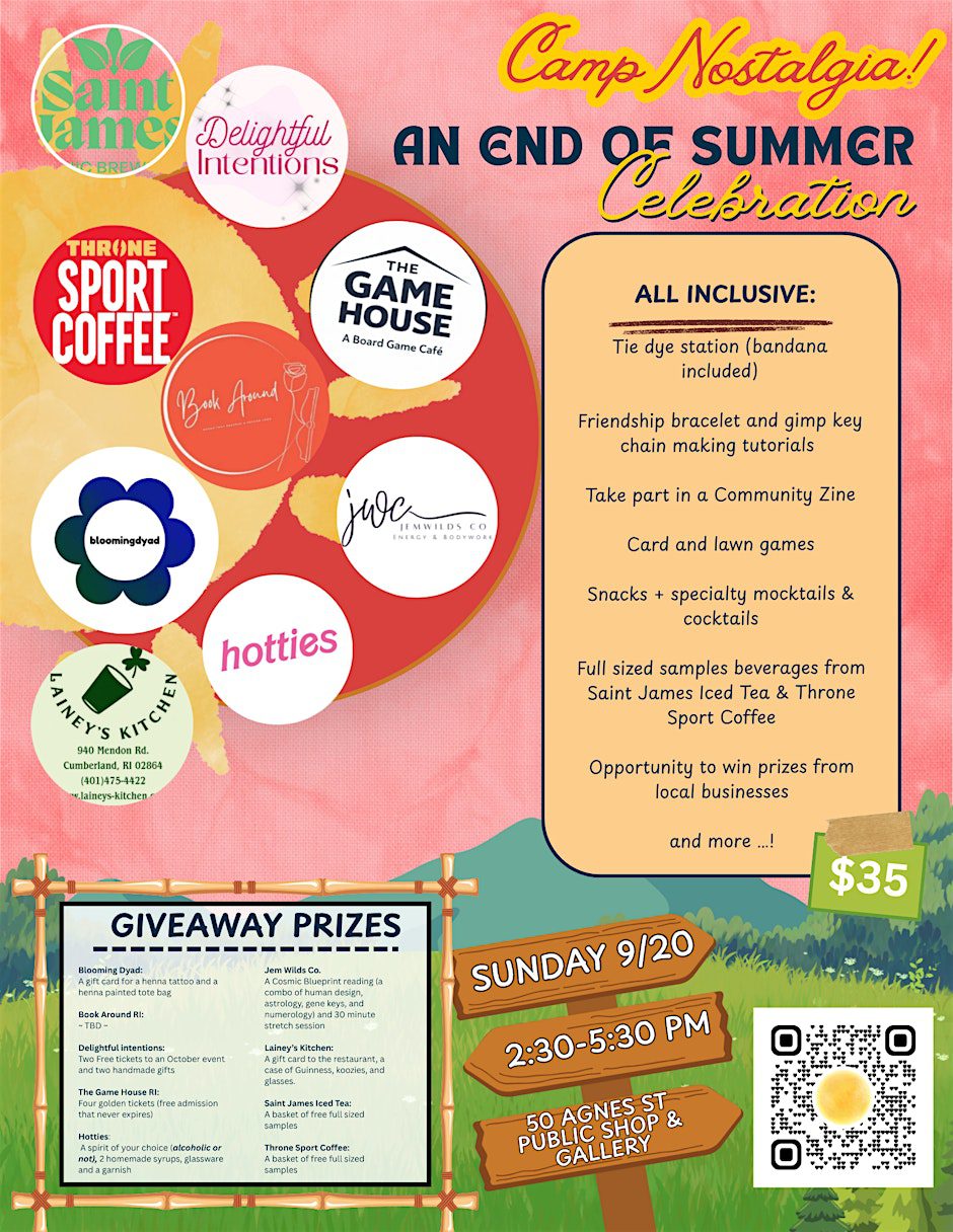 Camp Nostalgia: An end of summer celebration for adults!
