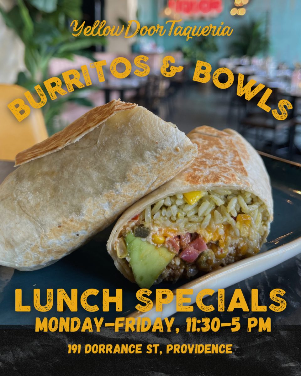 Burritos & Bowls—Lunch Specials at Yellow Door Taqueria!