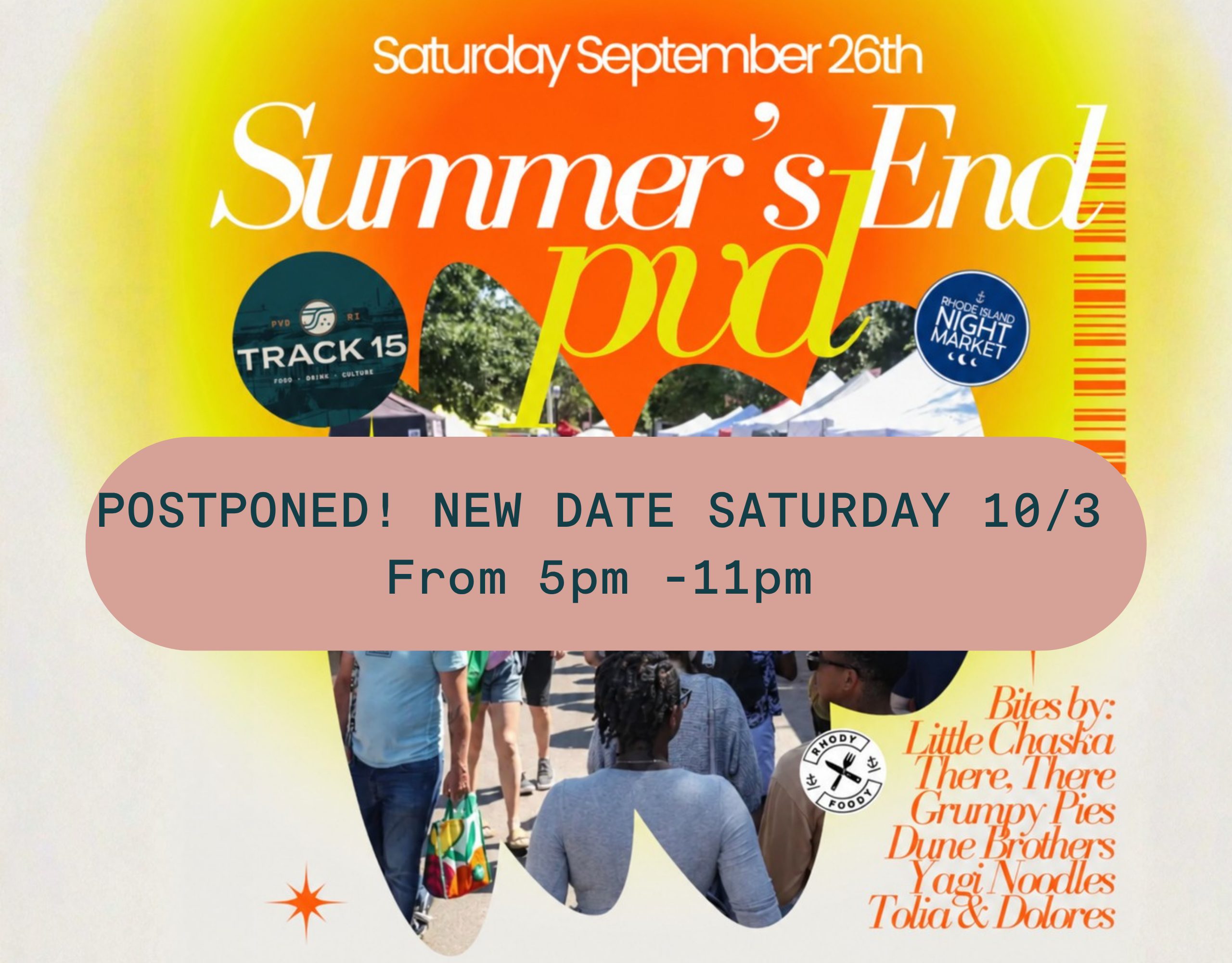 POSTPONED OCT 3! Summer’s End Block Party & WaterFire