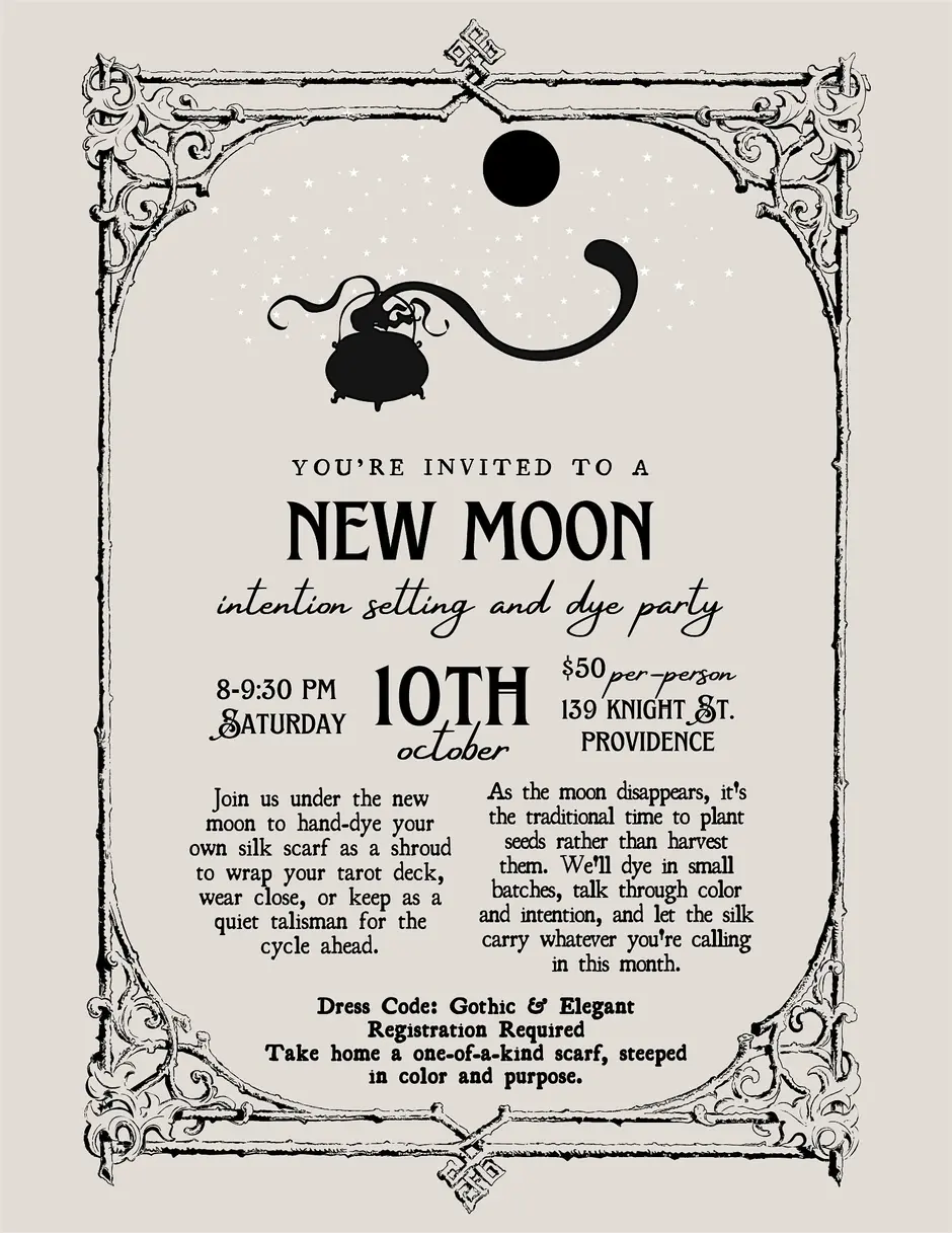New Moon Intention Setting and Dye Party