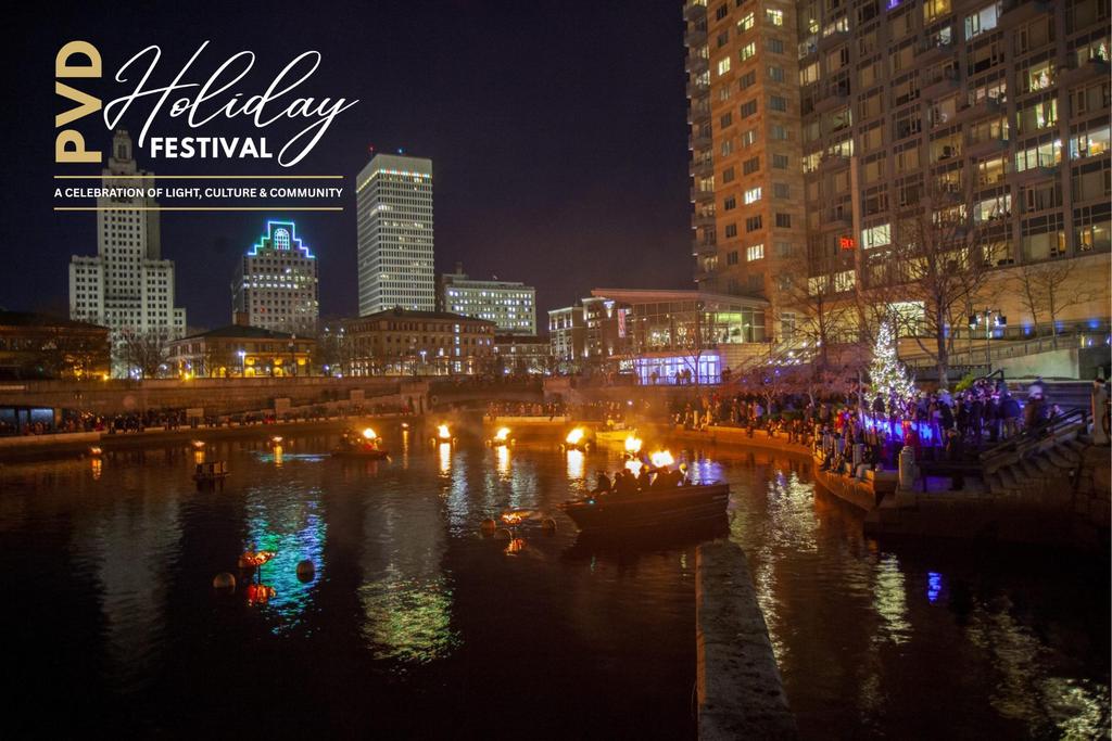 WaterFire Holiday Basin Lighting
