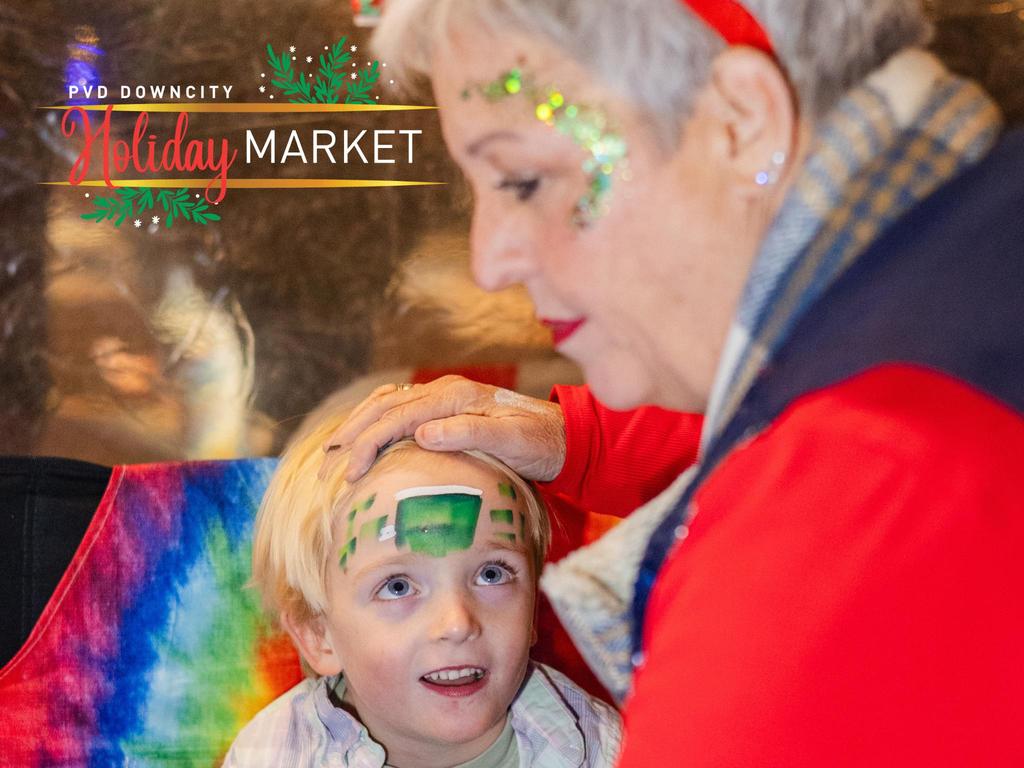 Free Facepainting in the Lodge at PVD Downcity Holiday Market